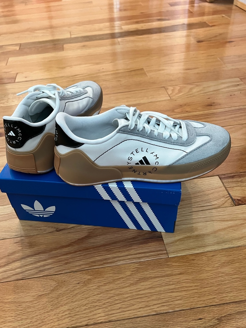 Adidas by Stella McCartney women's White, Gray & Gum Retro Trainer